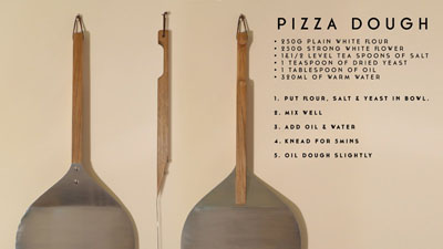 Pizza Peel shovel & Dough recipe